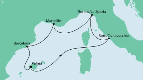 AIDA Westliches Mittelmeer-Kreuzfahrt 2022: Perlen am Mittelmeer