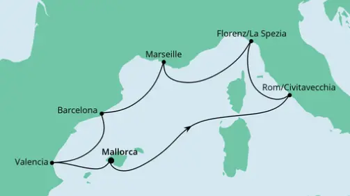 AIDA Westliches Mittelmeer-Kreuzfahrt 2023: Perlen am Mittelmeer 2