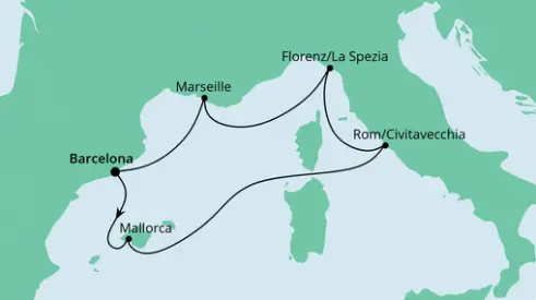AIDA Westliches Mittelmeer-Kreuzfahrt 2023: Perlen am Mittelmeer