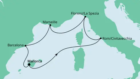 AIDA Westliches Mittelmeer-Kreuzfahrt 2024: Perlen am Mittelmeer