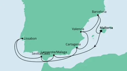 AIDA Westliches Mittelmeer-Kreuzfahrt 2024: Spanien & Portugal
