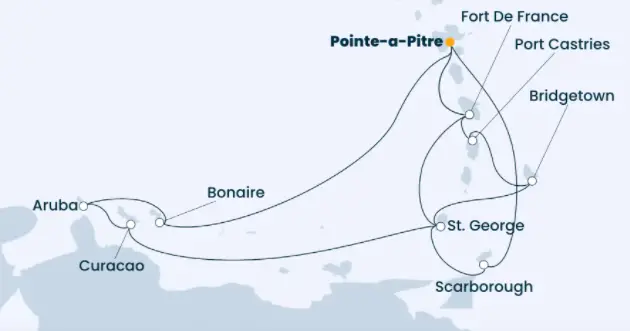 Costa Karibik-Kreuzfahrt 2022: Karibik ab Pointe a Pitre