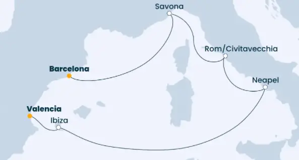 Costa Mittelmeer-Kreuzfahrt 2022: Mittelmeer ab Barcelona