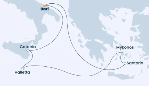 Costa Mittelmeer-Kreuzfahrt 2022: Mittelmeer ab Bari