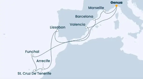 Costa Mittelmeer-Kreuzfahrt 2022: Mittelmeer ab Genua
