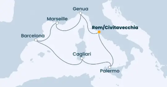 Costa Mittelmeer-Kreuzfahrt 2022: Mittelmeer ab Rom 2