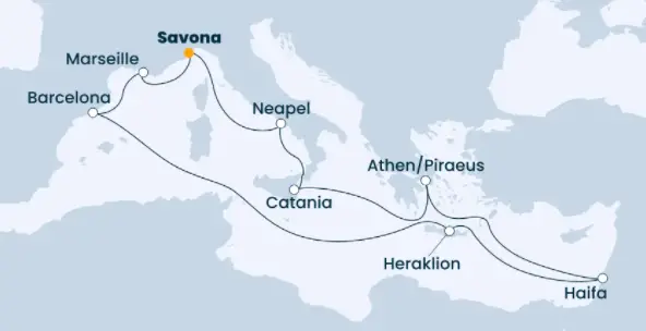 Costa Mittelmeer-Kreuzfahrt 2022: Mittelmeer ab Savona 5