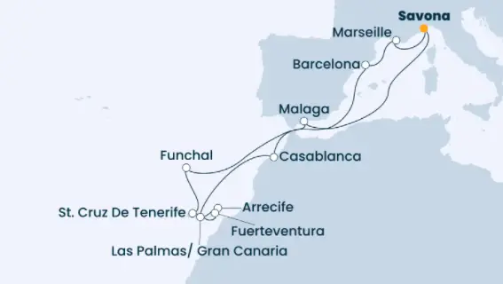 Costa Mittelmeer-Kreuzfahrt 2022: Mittelmeer ab Savona 6