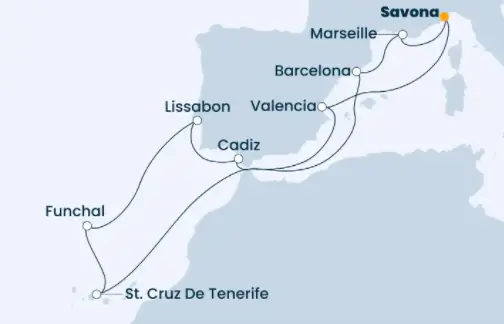 Costa Mittelmeer-Kreuzfahrt 2023: Mittelmeer ab Savona