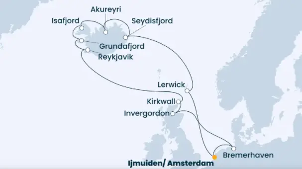 Costa Nordsee-Kreuzfahrt 2022: Nordeuropa ab Amsterdam