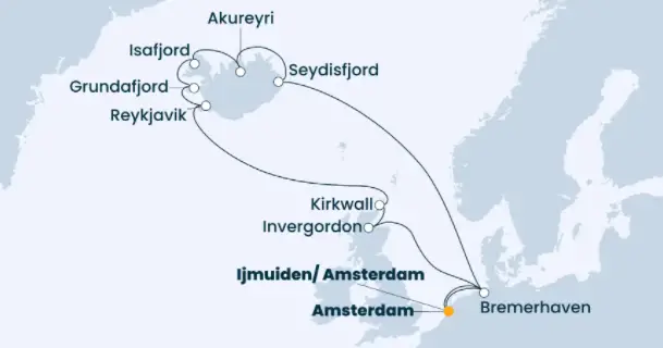Costa Nordsee-Kreuzfahrt 2023: Nordeuropa ab Amsterdam