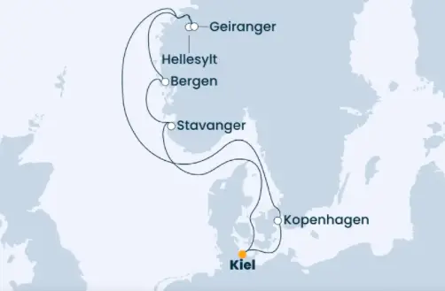 Costa Nordsee-Kreuzfahrt 2023: Nordeuropa ab Kiel