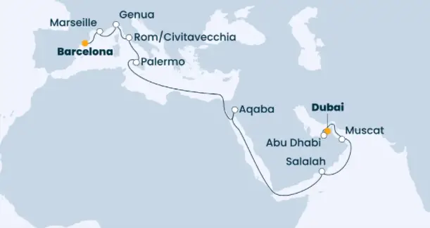 Costa Orient-Kreuzfahrt 2022: Dubai und die Emirate 2