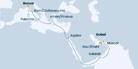 Costa Orient-Kreuzfahrt 2024: Dubai und die Emirate 2