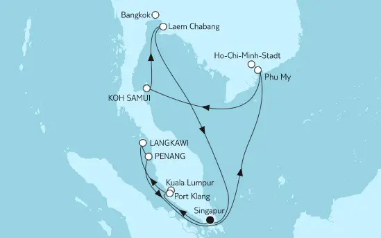 Mein Schiff Asien-Kreuzfahrt 2022: Asien mit Singapur