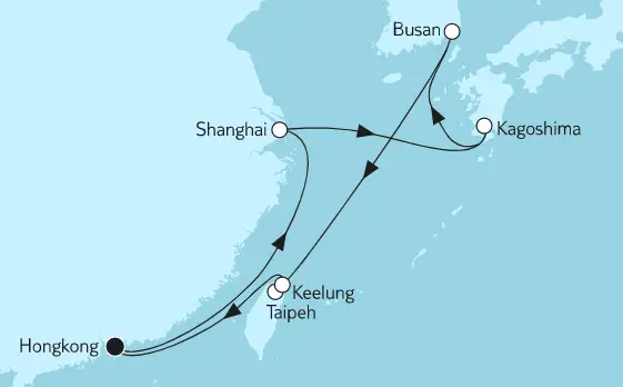 Mein Schiff Asien-Kreuzfahrt 2023: Hongkong mit Japan