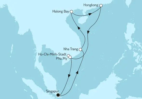 Mein Schiff Asien-Kreuzfahrt 2023: Vietnam mit Hongkong