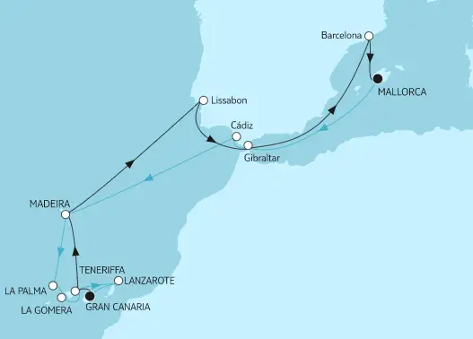 Mein Schiff Kanaren-Kreuzfahrt 2023: Gran Canaria bis Mallorca 2