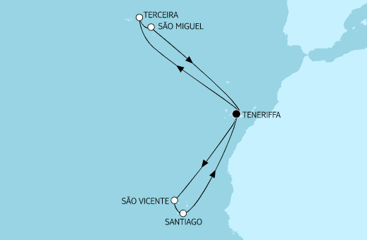 Mein Schiff Kanaren-Kreuzfahrt 2023: Kapverdische Inseln & Azoren