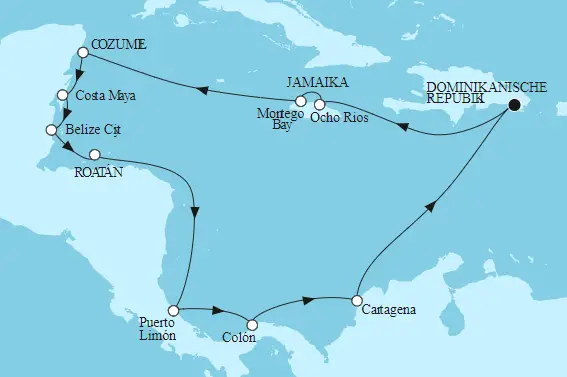 Mein Schiff Karibik-Kreuzfahrt 2024: Karibik & Mittelamerika