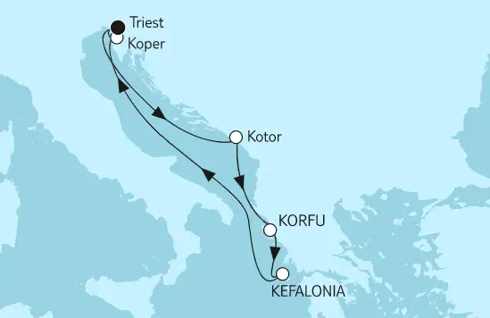 Mein Schiff Mittelmeer-Kreuzfahrt 2022: Adria mit Korfu