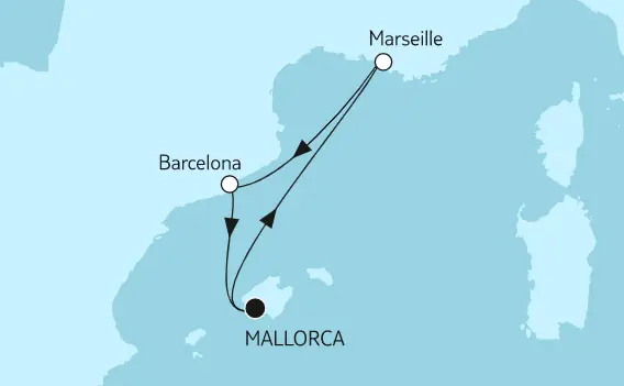 Mein Schiff Mittelmeer-Kreuzfahrt 2022: Kurzreise mit Barcelona