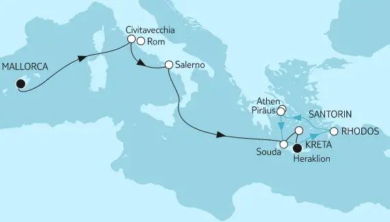 Mein Schiff Mittelmeer-Kreuzfahrt 2022: Mallorca bis Kreta 3