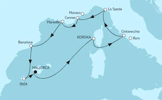 Mein Schiff Mittelmeer-Kreuzfahrt 2022: Mittelmeer mit Ibiza