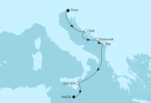 Mein Schiff Mittelmeer-Kreuzfahrt 2023: Adria mit Sizilien