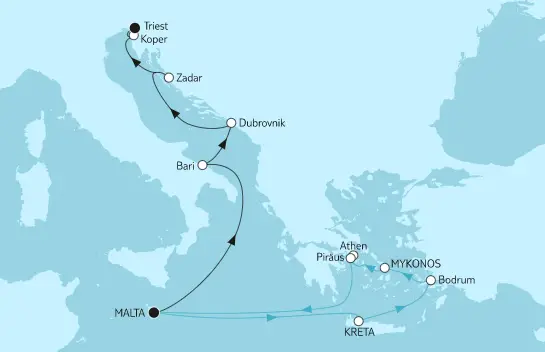 Mein Schiff Mittelmeer-Kreuzfahrt 2023: Mittelmeer mit Dubrovnik