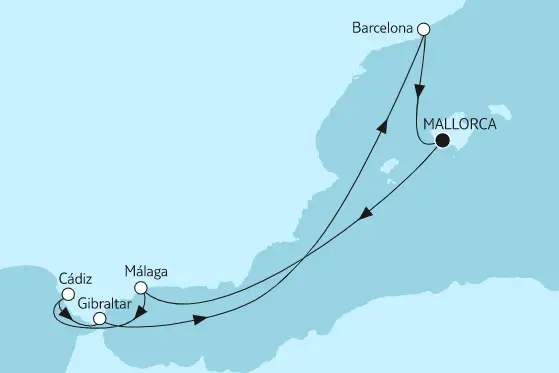 Mein Schiff Mittelmeer-Kreuzfahrt 2023: Westliches Mittelmeer mit Málaga