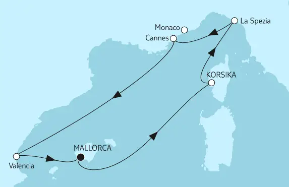 Mein Schiff Mittelmeer-Kreuzfahrt 2023: Westliches Mittelmeer mit La Spezia 2