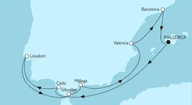 Mein Schiff Mittelmeer-Kreuzfahrt 2023: Westliches Mittelmeer mit Lissabon