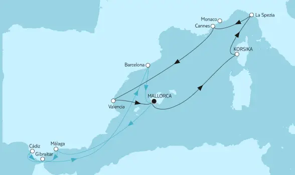 Mein Schiff Mittelmeer-Kreuzfahrt 2023: Westliches Mittelmeer mit Malaga