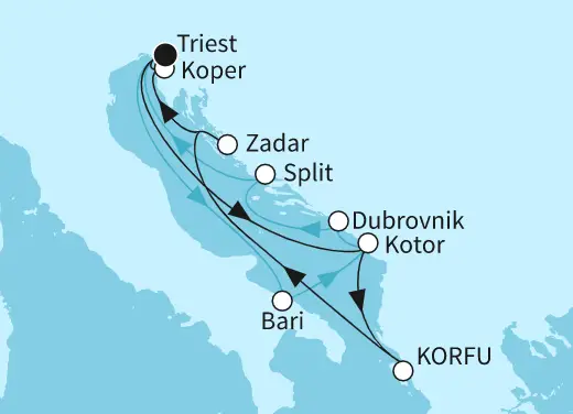 Mein Schiff Mittelmeer-Kreuzfahrt 2024: Adria mit Zadar und Dubrovnik