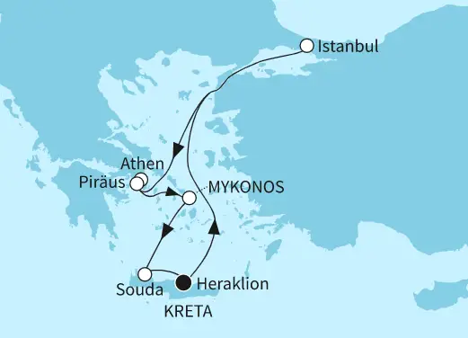 Mein Schiff Mittelmeer-Kreuzfahrt 2024: Östliches Mittelmeer mit Kreta