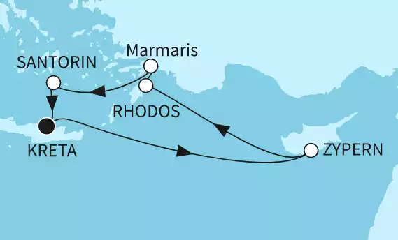 7 Nächte - Östliches Mittelmeer mit Rhodos