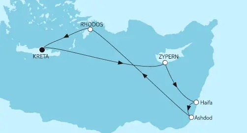 Mein Schiff Mittelmeer-Kreuzfahrt 2024: Östliches Mittelmeer mit Zypern