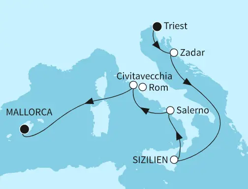 Mein Schiff Mittelmeer-Kreuzfahrt 2024: Triest bis Mallorca 2