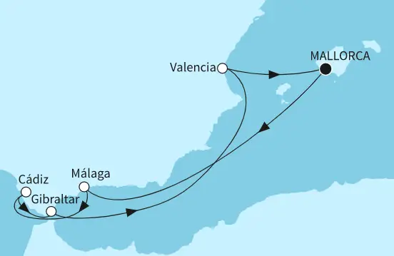 Mein Schiff Mittelmeer-Kreuzfahrt 2024: Westliches Mittelmeer mit Cádiz
