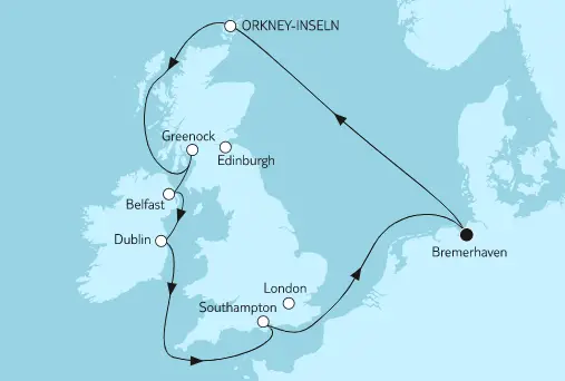 Mein Schiff Nordsee-Kreuzfahrt 2022: Großbritannien mit Orkney-Inseln