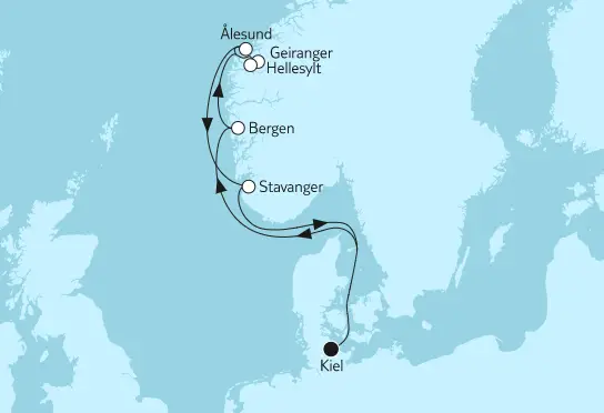 Mein Schiff Nordsee-Kreuzfahrt 2023: Norwegen mit Geirangerfjord 1