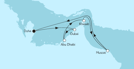 Mein Schiff Orient-Kreuzfahrt 2023: Doha mit Oman