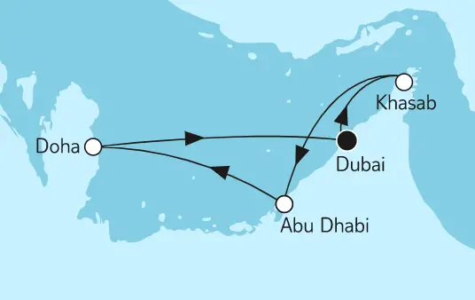 Mein Schiff Orient-Kreuzfahrt 2023: Dubai mit Katar 2