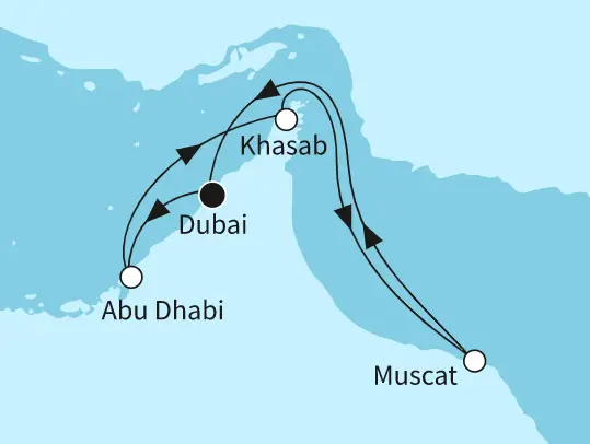 Mein Schiff Orient-Kreuzfahrt 2023: Dubai mit Oman
