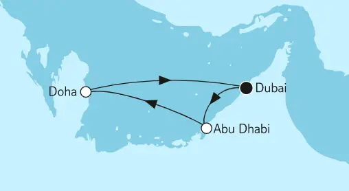 Mein Schiff Orient-Kreuzfahrt 2024: Dubai mit Katar 1
