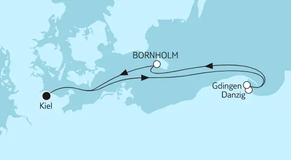 Mein Schiff Ostsee-Kreuzfahrt 2022: Kurzreise mit Danzig