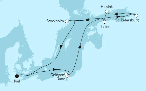 Mein Schiff Ostsee-Kreuzfahrt 2022: Ostsee mit St. Petersburg & Danzig