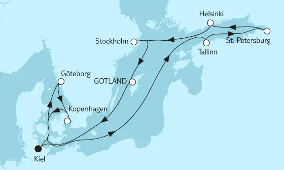 Mein Schiff Ostsee-Kreuzfahrt 2022: Ostsee mit St. Petersburg & Gotland