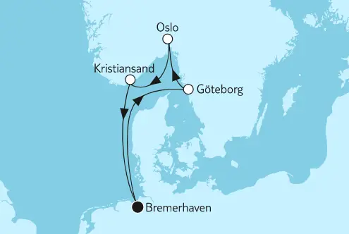 Mein Schiff Ostsee-Kreuzfahrt 2023: Nordland mit Oslo